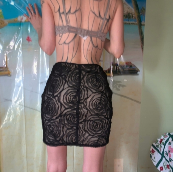 Lily White Dresses & Skirts - Nwot mini skirt black laced oute